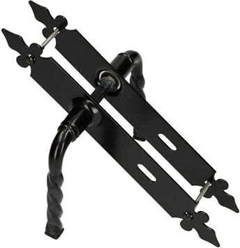 KOTARBAU Door & Handle 90 mm PZ/BB Universal Indoor Outdoor Wrought Iron Rust Resistant Black Fitting