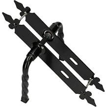 KOTARBAU Door & Handle 90 mm PZ/BB Universal Indoor Outdoor Wrought Iron Rust Resistant Black Fitting