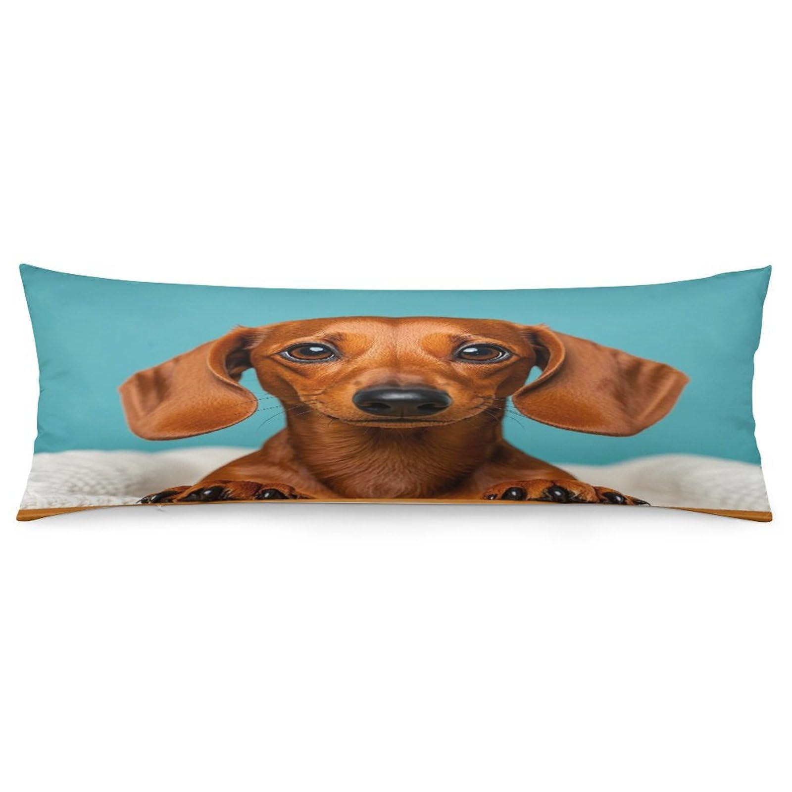 Dachshund Dog Pillowcase Decorative Long Body Pillow Case Soft Breathable Body Pillow Cover Modern Large Pillowcase Cute Body Pillow Pillowcases for Bedroom Couch 18.9 X 53 Inch