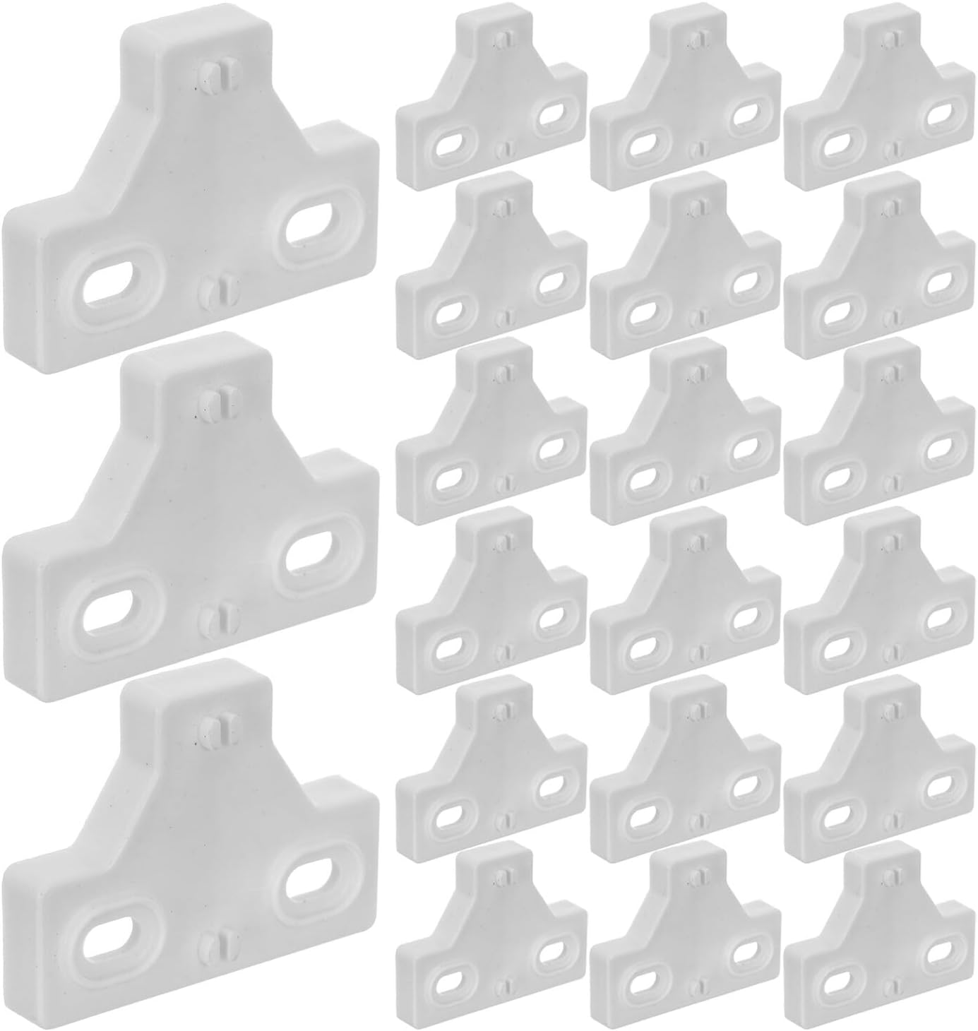 50pcs Plastic Nylon Hydraulic Cabinet Hinge Gaskets for Large Medium Bend Short Arm Soft Close Door Spacer Pads for Wardrobe Kitchen Cabinet Hardware