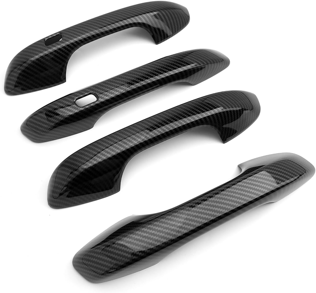 ABS Car Exterior Door Handle Cover Set Outside Door Handle Cover Compatible with Kia Sorento MQ4 2021-2025 Accessories【Touch Version】 (Carbon Fiber Style)