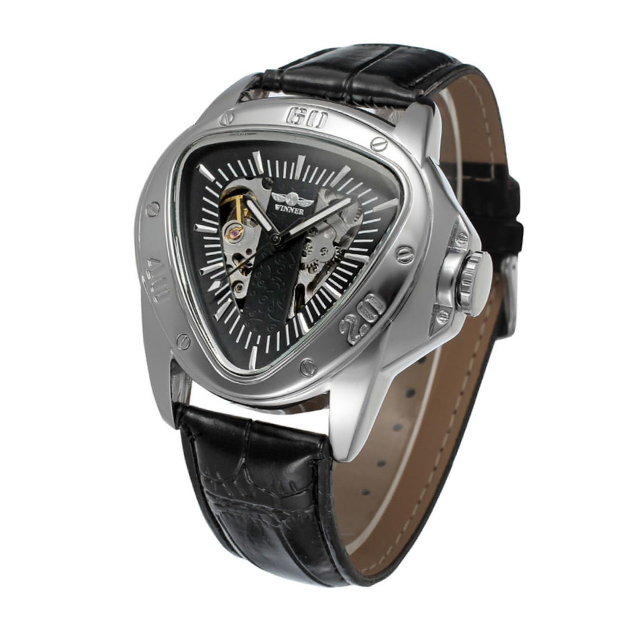 Automatische Schwarz Herrenarmbanduhr Mechanische Edelstahl für Männer