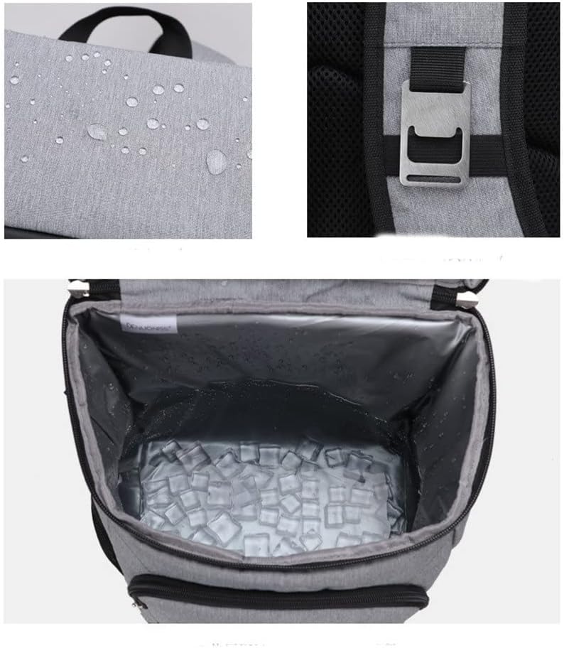 Double-Layer Insulation Backpack Large-Capacity Outdoor Picnic Bag Beer Bottle Opener Trolley Ice(E)