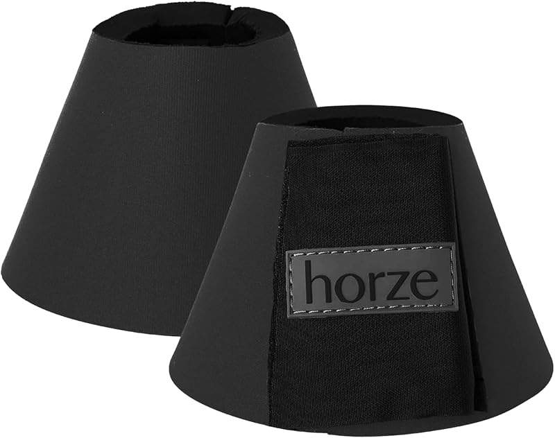 Botas de Sino para Cavalos HORZE Pro em Neoprene, Preta, Tamanho Pequeno, Par com 2 Unidades