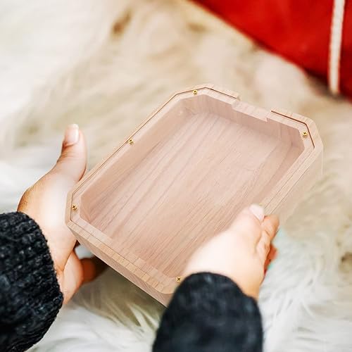 Vista 38 de ibasenice Alcancía transparente para decoración del hogar, alcancía para niños, irrompible, alcancía de madera para adultos