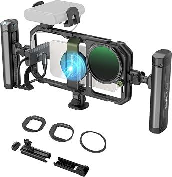 SmallRig x Brandon Li All-in-One Smartphone Video Kit Universal Quick Release Smartphone Video Rig Kit with 67mm VND Filter Compatible with iPhone, Samsung, Pixel M.2 SSD Wireless Rotating Handle 4596