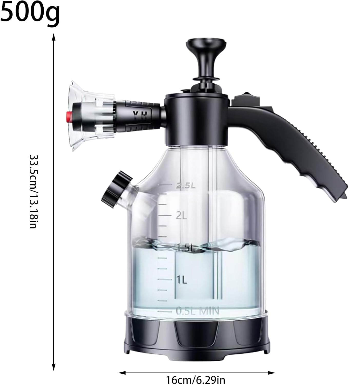 Foam Sprayer - Pressure Pump, Car Wash Nozzle | Handheld Watering Bottle for Pet Bathing, Garden Lawn Cleaning, Outdoor Vehicle Shampoo Spray Tool Household Rinsing Supplies Auto Care Garage