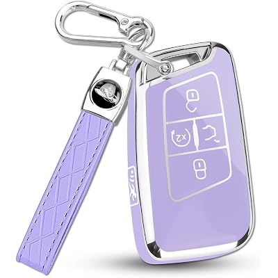 QBUC for Volkswagen Key Fob Cover Compatible with VW Tiguan Taos Jetta Atlas Passat Alltrack Arteon 5-button Car Smart Key