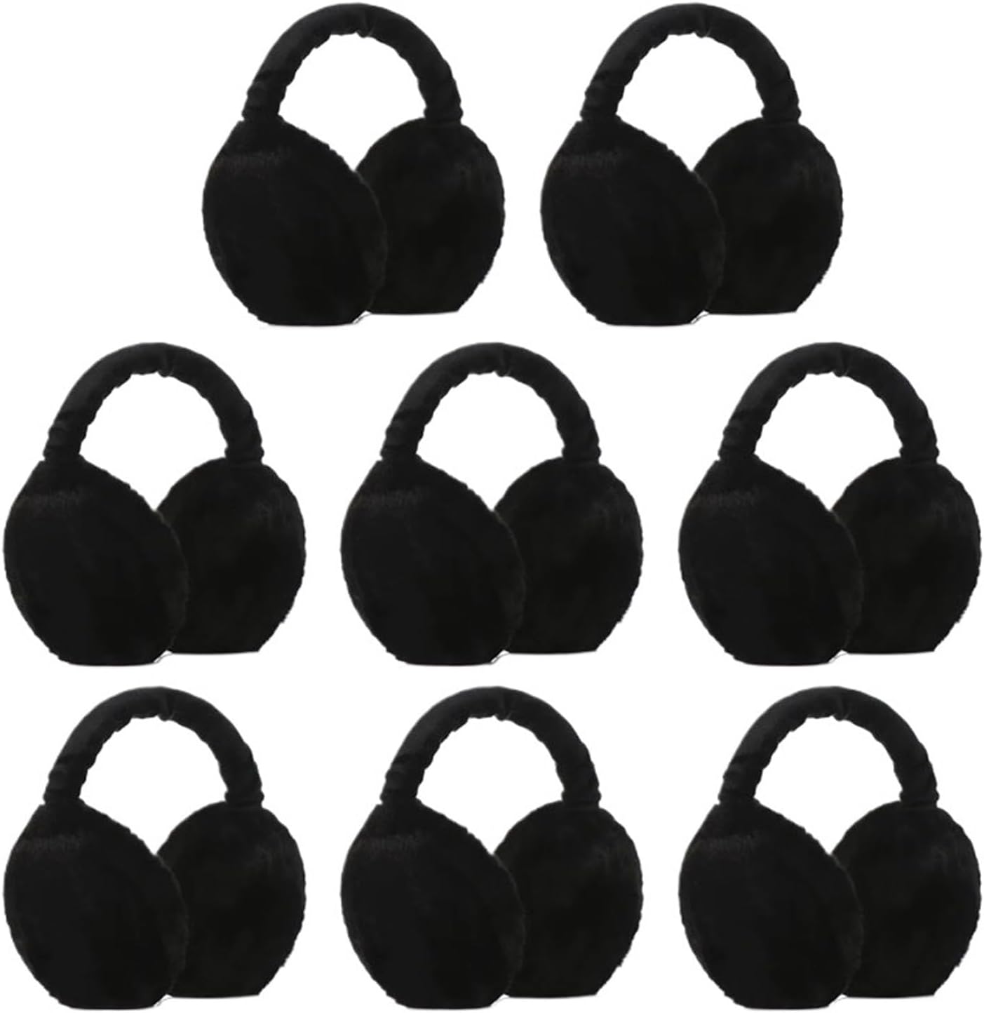 Winter Warm Soft Plush Earmuffs Solid Color Earflap Outdoor Ear Warmer Adjustable Foldable Muffs