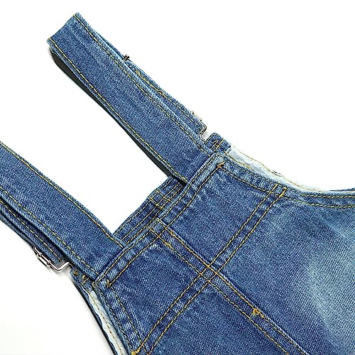 Kids Girls Fashion Adjustable Straps Stretch Denim Overall Dress4