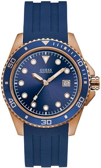 Guess Orologio Analogico Quarzo da Uomo con Cinturino in di Gomma W1109G3 :  Amazon.it: Orologi