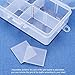 BENECREAT 10 Pack 8 Grids Jewelry Dividers Box Organizer Adjustable Clear Plastic Bead Case Storage Container 4.33 x 2.68 x 1.18 inch, Compartment, 1.18 x 0.98 x 1.02 inch