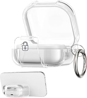 kwmobile 保護カバー Samsung Galaxy Buds 4 / Galaxy Buds 4 Pro対応 ケース - イヤホンケース スマホスタンド機能付 TPU - 透明