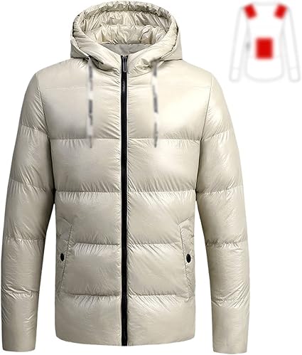 Giacca Riscaldata Elettrica, USB Abbigliamento Di Riscaldamento Uomo/Donne,  Lucido Impermeabile Termica Con Cappuccio Softshell Giacche Giubbotto  Piumino, Per Escursione Sci,Bianca,L : Amazon.it: Abbigliamento