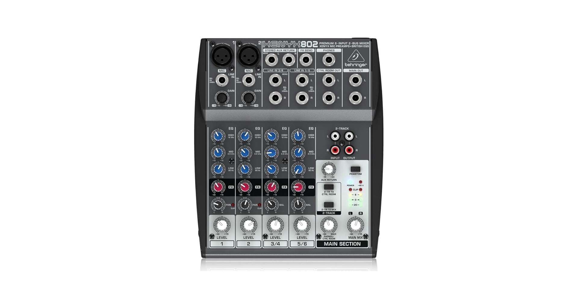 美品　Behringer アナログミキサー 8チャンネル XENYX 802 Behringer Xenyx 802 8 Channel Mixing Console | Fader-Type