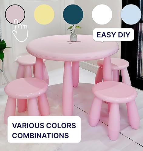 Miniatura 6 de Silla azul para mesa para niños, respaldo de plástico PP, silla para niños de 1, 2, 3, 4, 5, 6, fomenta la concentración y la seguridad