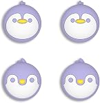 PlayVital Penguin Joystick Caps for Nintendo Switch/OLED, Thumbstick Caps for Switch Lite, Analog Cover for Joycon Thumb Grips - Light Violet