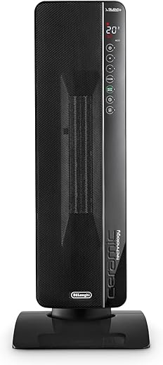 De’Longhi – Termoventilador cerámico de torre De’Longhi TCH8993ER.BC con 3 ajustes de potencia y Eco-Energía..