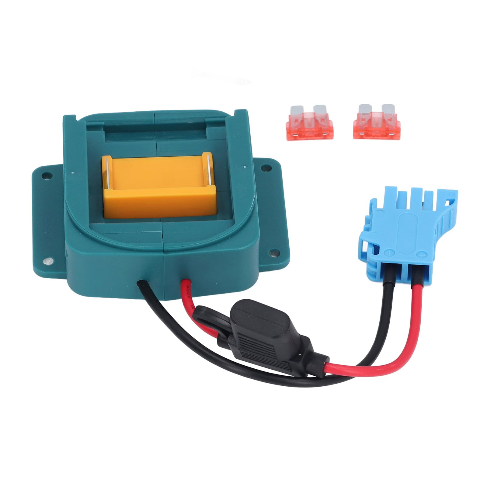 Wakects Adapter do kół Zasilających, Samochodzik do Jeżdżenia 18 V Adapter Akumulatora Złącze Wiązki Przewodów Przewód 12AWG Bezpiecznik 40A Akumulatorów Litowo-jonowych 18 V (niebieskie złącze)