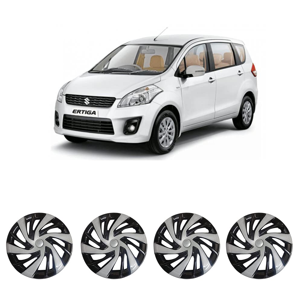 ARUN Wheel Covers Black and Silver Colour for Maruti Ertiga All Model