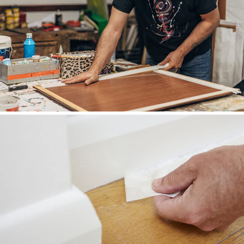 Beige White Masking Tape - 2 inch x 55yds. Wide Masking Tape for Safe Wall Painting,Office,Labeling, Edge Finishing: Tools & Home Improvement