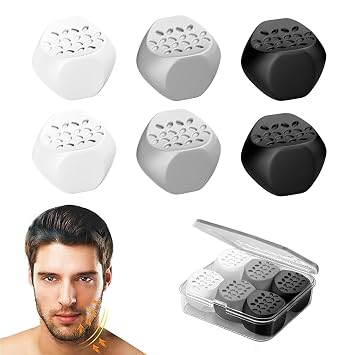 Jaw Exerciser for Men & Women - 3 Resistance Levels Silicone Jawline Shaper 6 PCS with Case - Slims & Tones Face Powerful Jawline Trainer - Facial Exerciser for Beginner Intermediate Advanced User