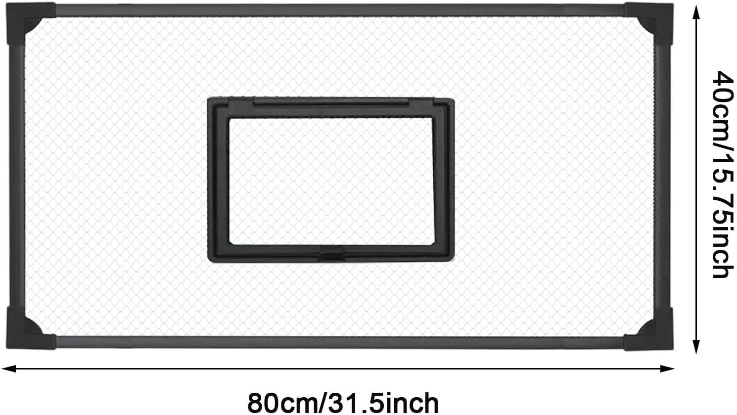 5mm Mesh Aquarium Cover, Versatile and Wear-Resistant Aquarium Accessory with Feeding Window, 80cmx40cm