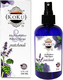 Patchouli Air Freshener - Room Spray - Odor Eliminator - Deodorizer - Car Air Freshener - Home Spray - Linen Spray - Fabric Refresher - Non-Toxic - Alcohol Free - Made in USA (8 Oz)