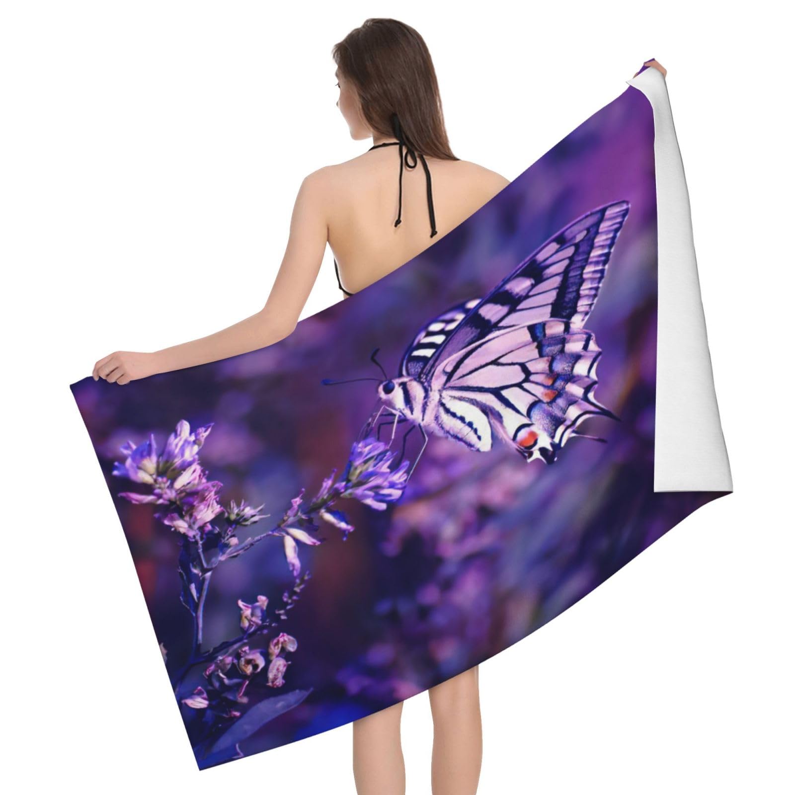 Serviette microfibre papillon séchage rapide pour le camping et les voyages en plein air