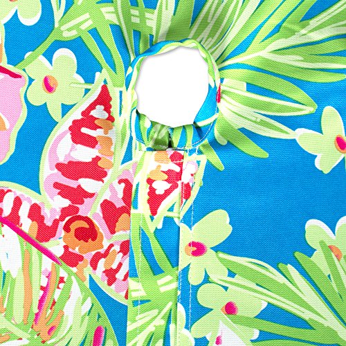 Dii Summer Floral Outdoor Tabletop Collection, Stain Resistant & Waterproof, 60" Round W/Zipper, Floral #TOP3