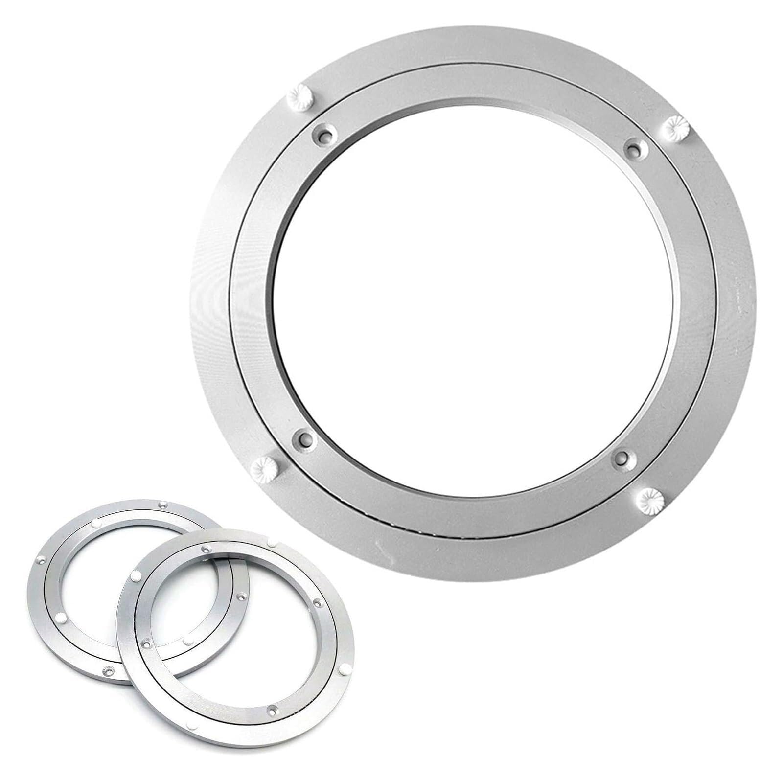 Plateau Tournant Roulement rotatif en alliage d'aluminium – Rotation à 360° métal avec pieds antidérapants(14 inches (350mm))