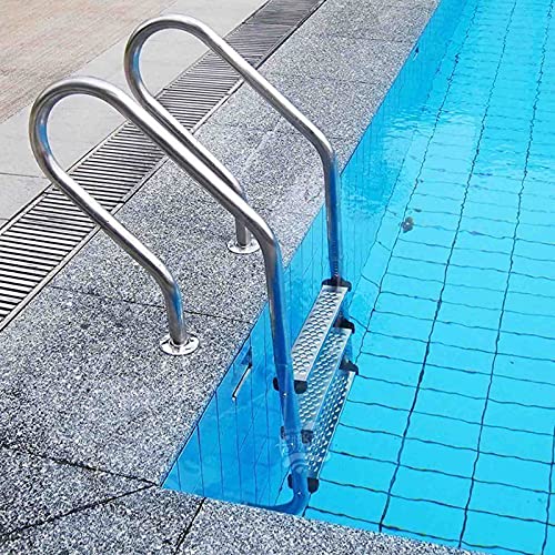 Escalera para piscina de acero inoxidable, 3 peldaños miniatura 3