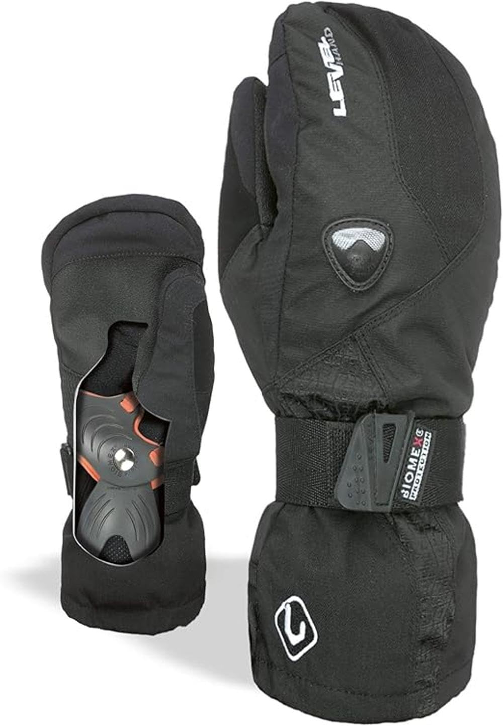 Level Fly JR Mitt - Moffole Snowboard Bambini, Guanti Neve Bambino e Bambina con Protezione Incorporata, Guanti Sci Bambino Impermeabili e Traspiranti, Guanti Termici di Ottimo Comfort, 1 Paio