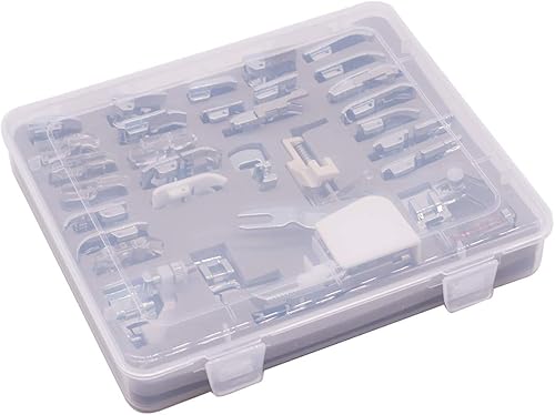 Miniatura 6 de Juego de 30 prensatelas profesionales para máquina de coser doméstica para hermano, Babylock, cantante, Janome, Elna, Toyota, New Home, Simplicity y