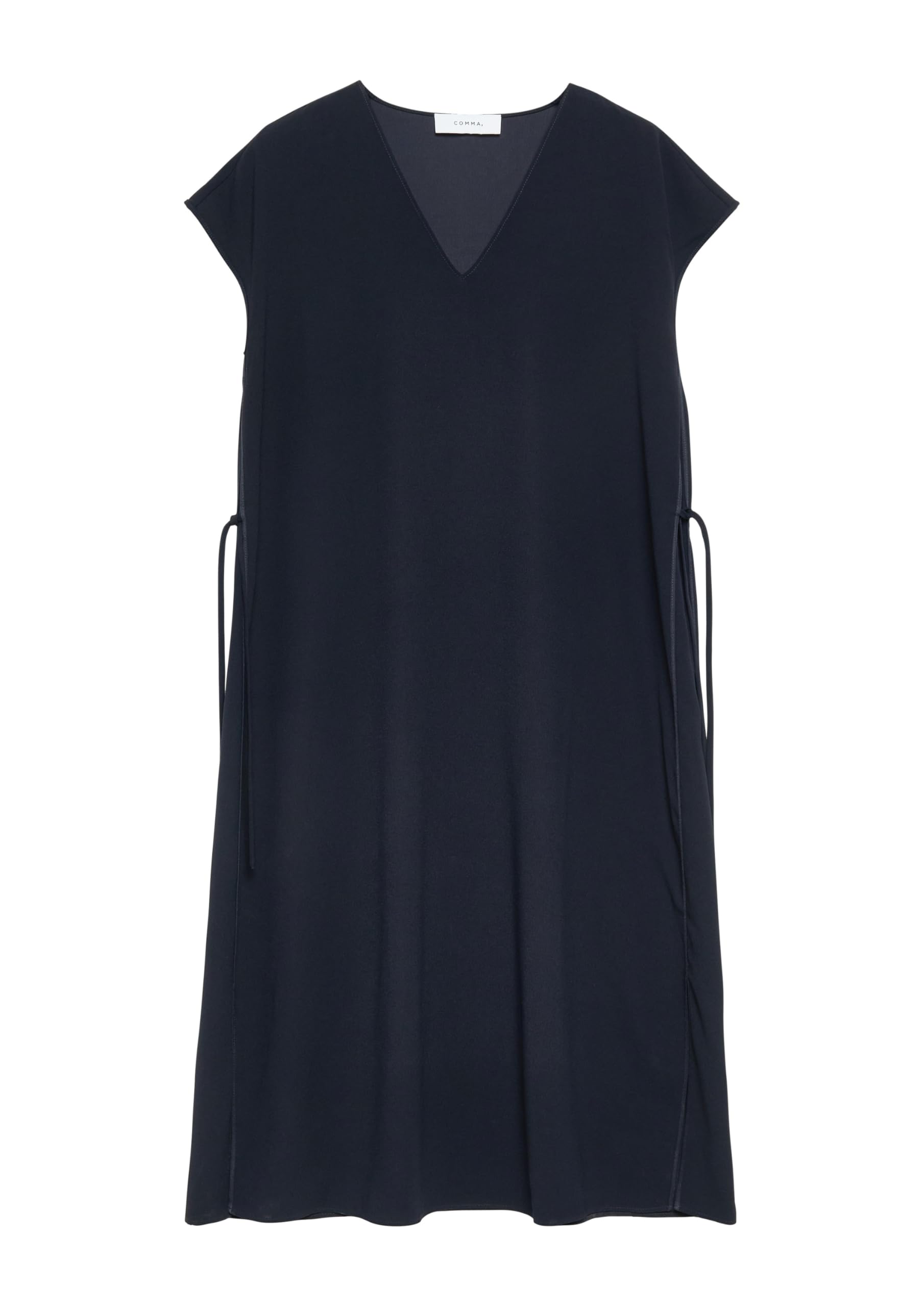 Comma Lockeres Kleid aus Viskosecrêpe mit Bindedetails