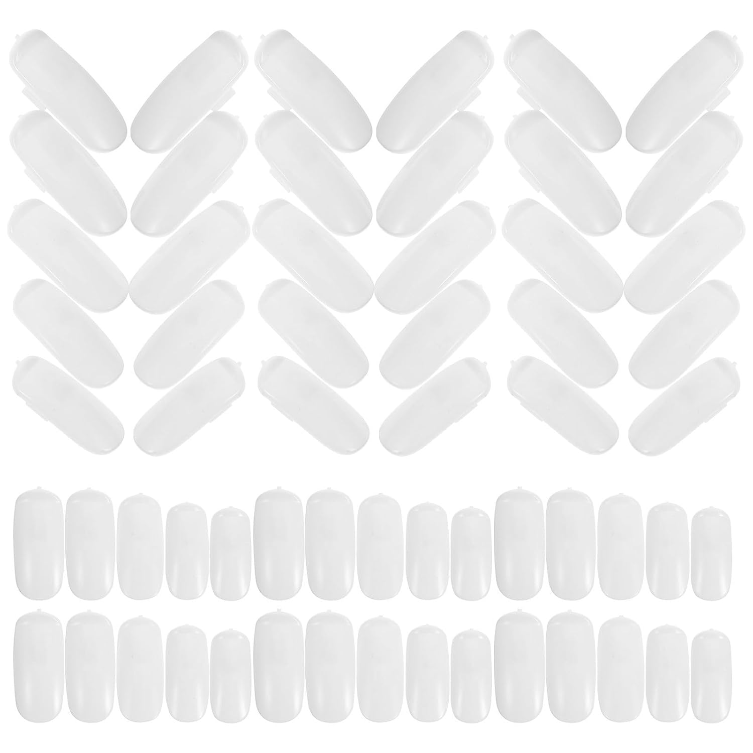 100 Pcs Practice Nail Tips for Nail Art Display with Smooth Surface and Extended Use Abs Material