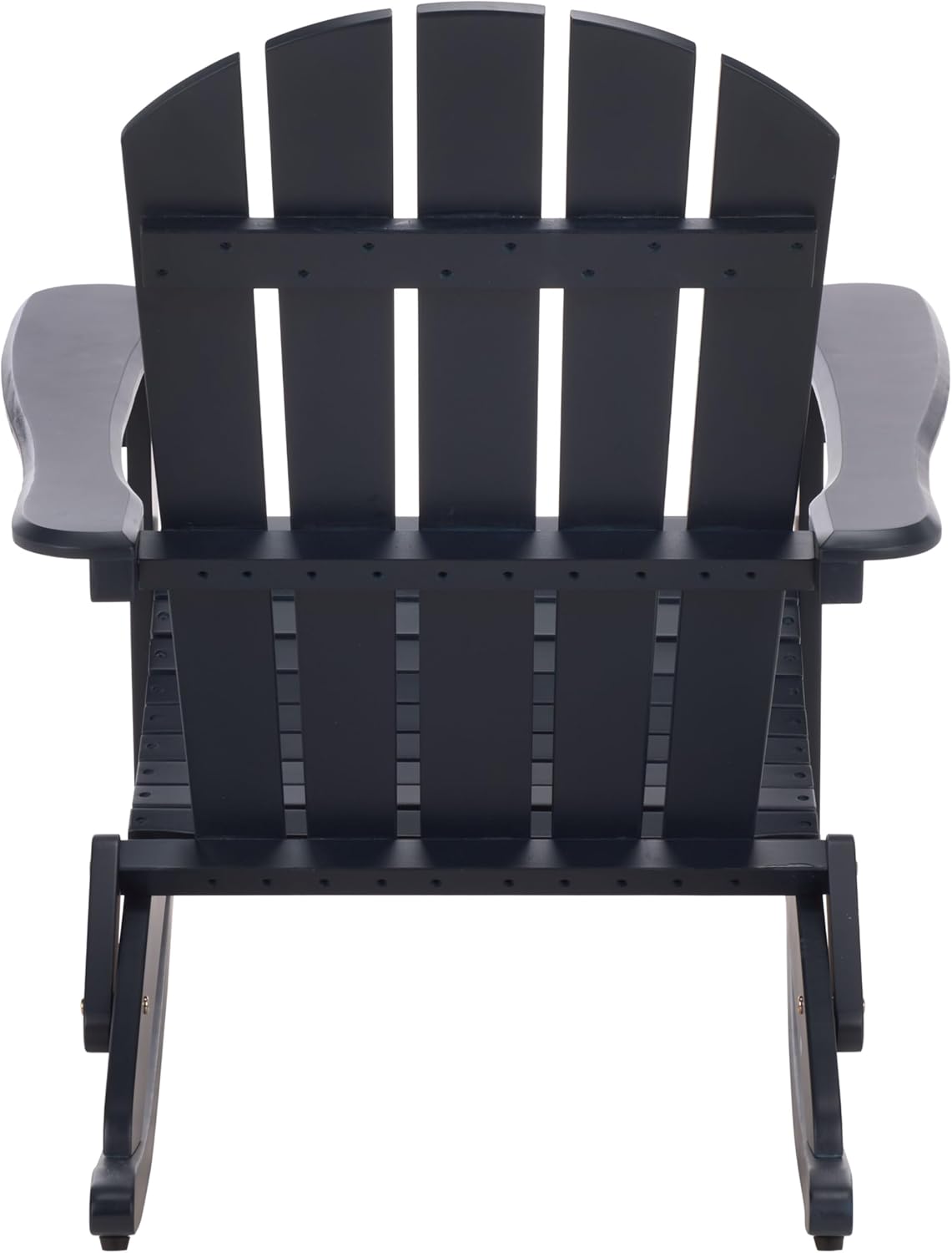 SAFAVIEH Outdoor - Stowe Adirondack Rocking Chair - Midnight Blue Solid Wood - Weather Resistant - Ideal for Patio, Deck, Porch, Backyard, 18.3" Seat Height (PAT6001C)