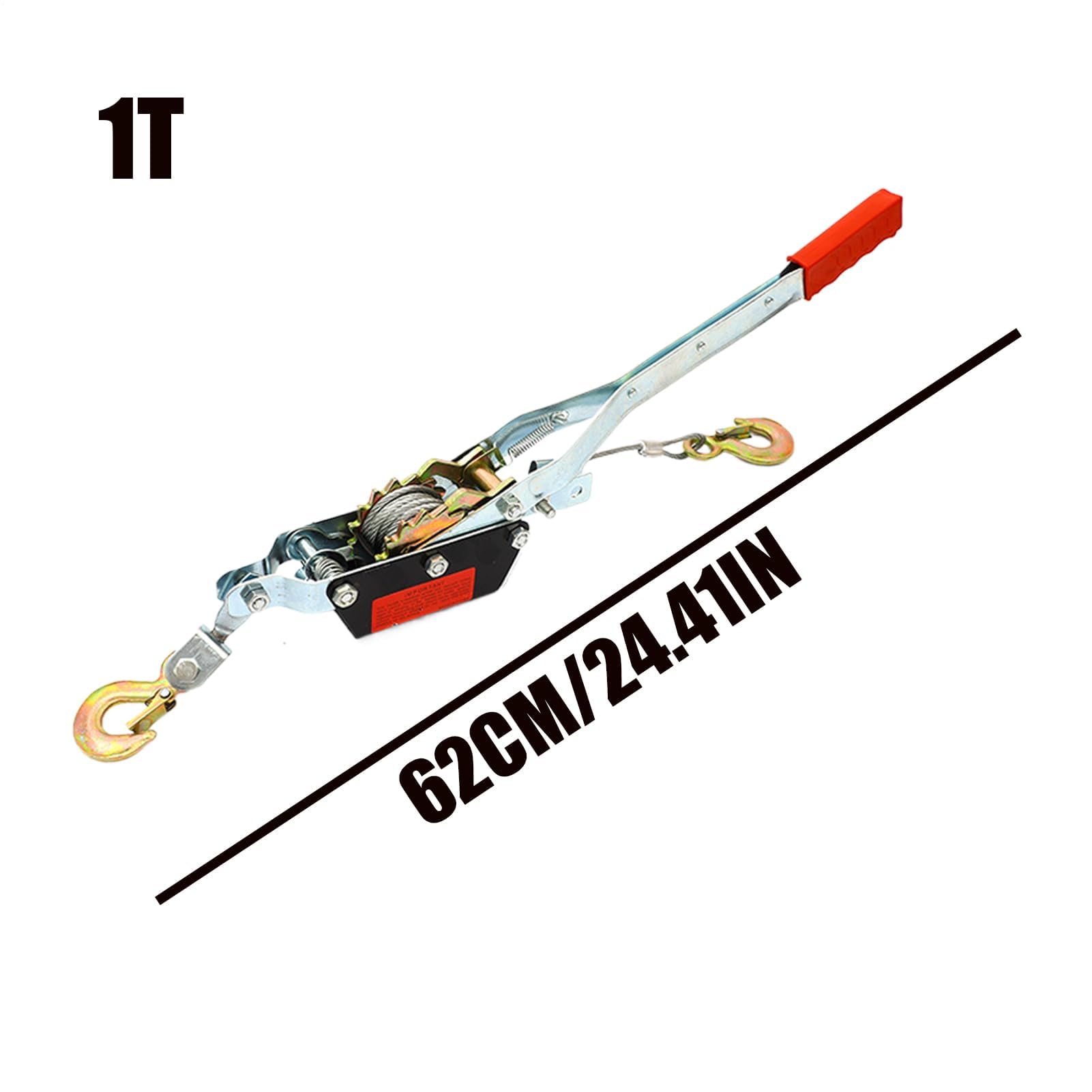Tensor manual de cable, tensor de mano de doble gancho, tensor de trinquete para tirar de cables, engarzar, remolcar, ideal para jardín, baile, marco, puente y barandilla