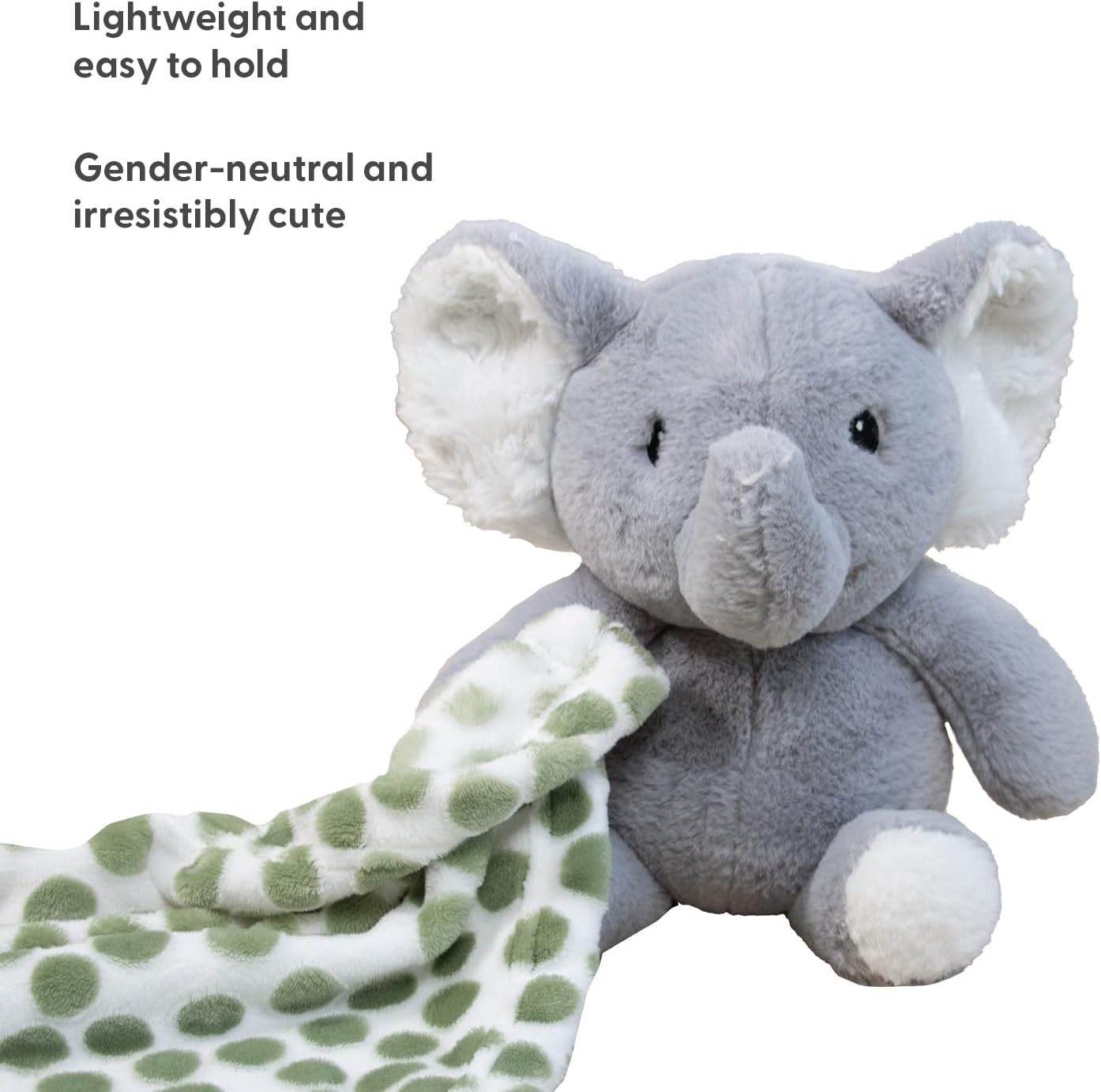 The Peanutshell Blanket Gift Set, Ellie Plush Elephant Stuffed Animal Toy for Boys, Girls, Cute Elephant Plushies, Animal Plush Toys, Small Blanket,Best Baby Shower,Toddler, Kids, Birthday, Christmas