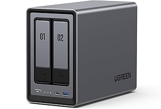 UGREEN NASync DXP2800, 2-Bay Desktop-NAS, Intel N100 Quad Core Prozessor, 8 GB DDR5 RAM, 2,5 GbE Ethernet, 2 × M.2 NVMe-Steckplätze, HDMI 4K, Netzwerkspeicher für Zuhause und Büro (Ohne Festplatten)