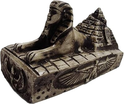 bonballoon Pyramids Egyptian King TUT Sphinx Head Face Pharaoh Figurine Statue Ancient Handmade 3D Sculpture 4" Egypt Pharaohs Souvenir Mythology Miniature Decor Decoration Decorative Paperweight