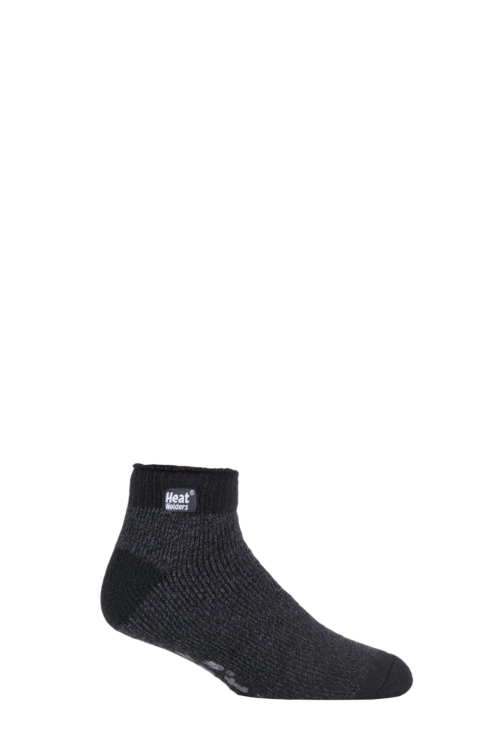 Heat Holders Men's Charcoal Sockshop Thermal Ankle Slipper Socks Pack Of 1 12-14
