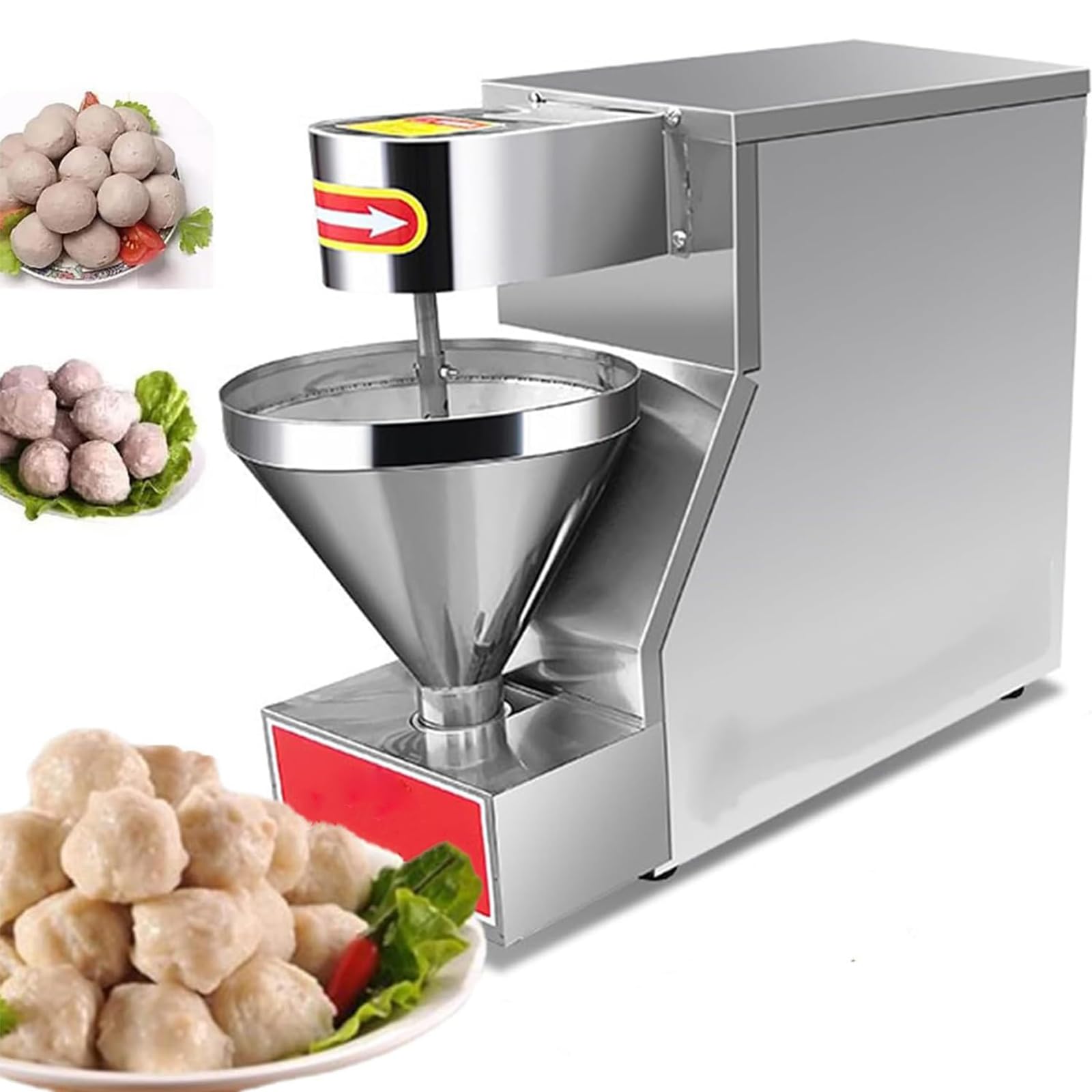 Eiwitany 750W Variable Speed Commercial Electric Meatball Forming Machine, Multifunctional Tool for Producing Pork, Fish and Chicken Meatballs