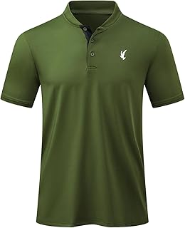 Men's Polo Henley Shirt Moisture Wicking Quick Dry Summer Casual Short Sleeve Golf Polo T Shirts