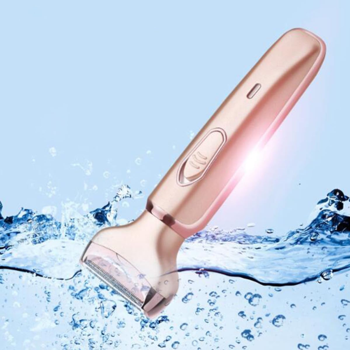 BESTYASH Electric Hair Remover for Women with Two Cutter Heads Rechargeable Bikini Trimmer and Facial Hair Removal Device for Chin and Cheeks with Handbag