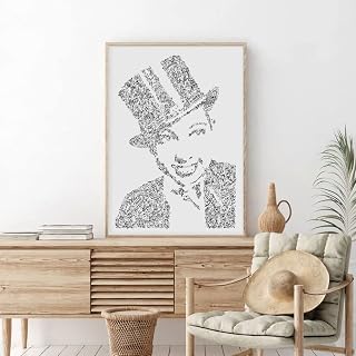 Josephine Baker biography portrait | Life and details about the french and american dancer and singer diva inside the print | charleston poster | illustrated gift pantheon (60x84cm - A1)