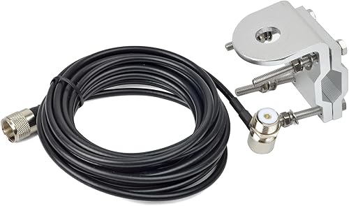 Miniatura 10 de Soporte de montaje universal para barra antivuelcoespejo, soporte de antena anticorrosión de aluminio para antena de base móvil NMO para exteriores