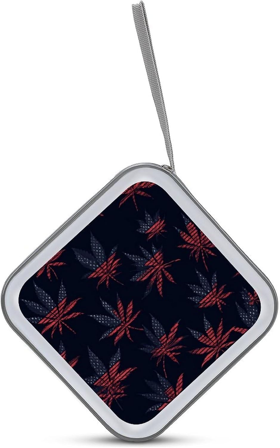 Weed1 U.S. Flag Funny CD Cases Holder DVD Disc Portable Storage Binder Bag 40-Capacity