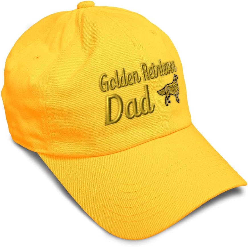 Soft Baseball Hat Embroidered Hat Golden Retriever Dog Dad Men & Ladies Baseball Cap Cotton