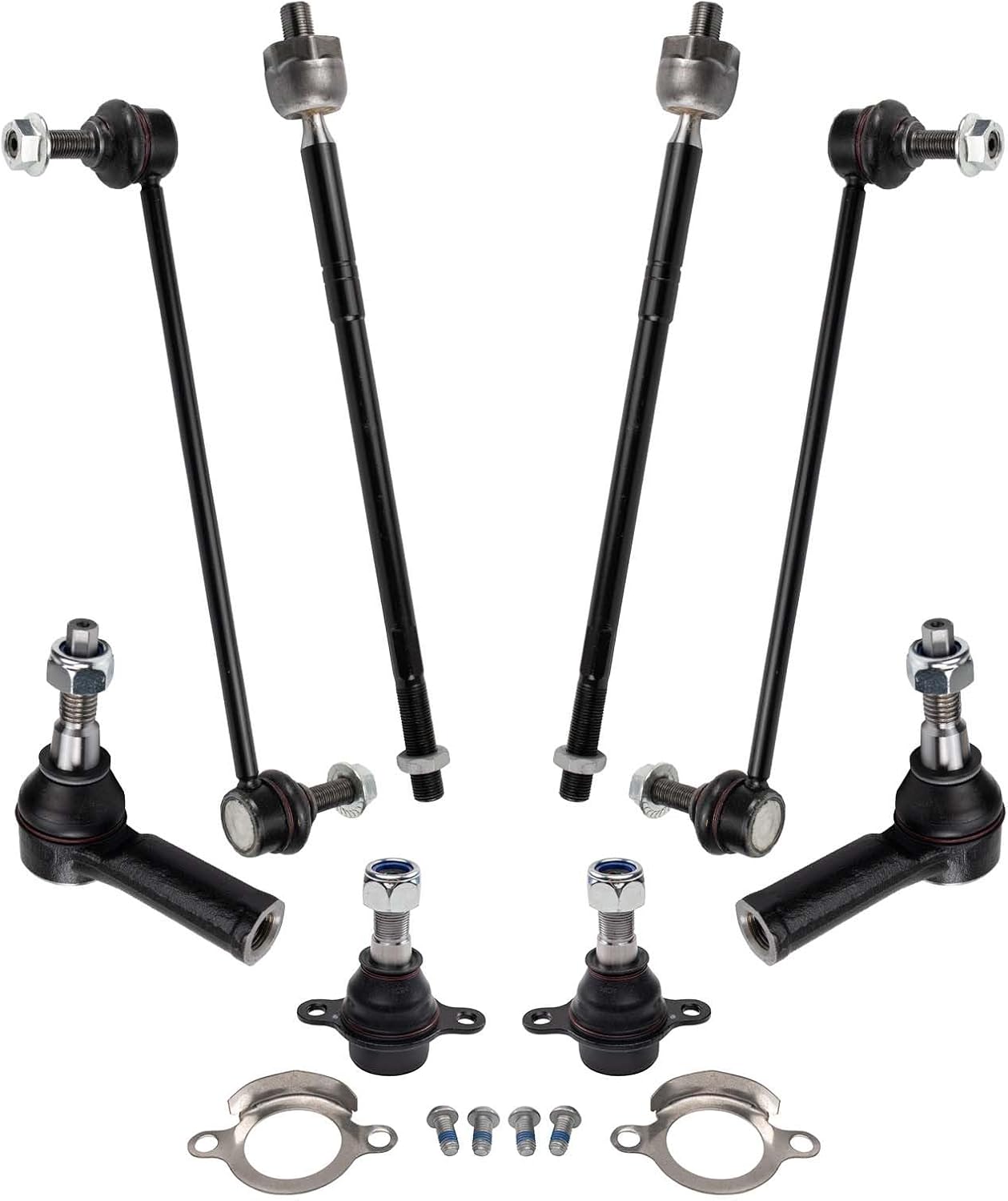 TRQ Front Steering & Suspension Kit Ball Joint Sway Bar Stabilizer Link Tie Rod Compatible with 2015-2019 Ford Transit-150 Transit-250 Transit-350 Transit-350 HD